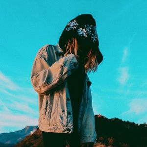 embroidered hoodie/crop top